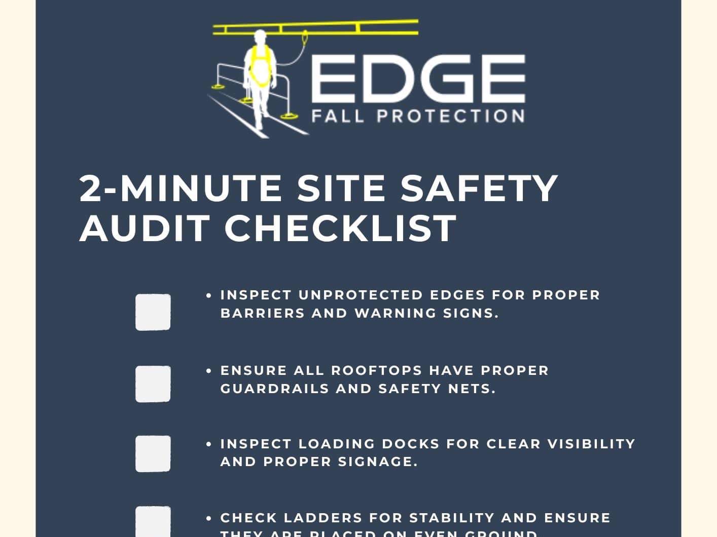 EDGE Fall Protection fall hazard audit checklist guide