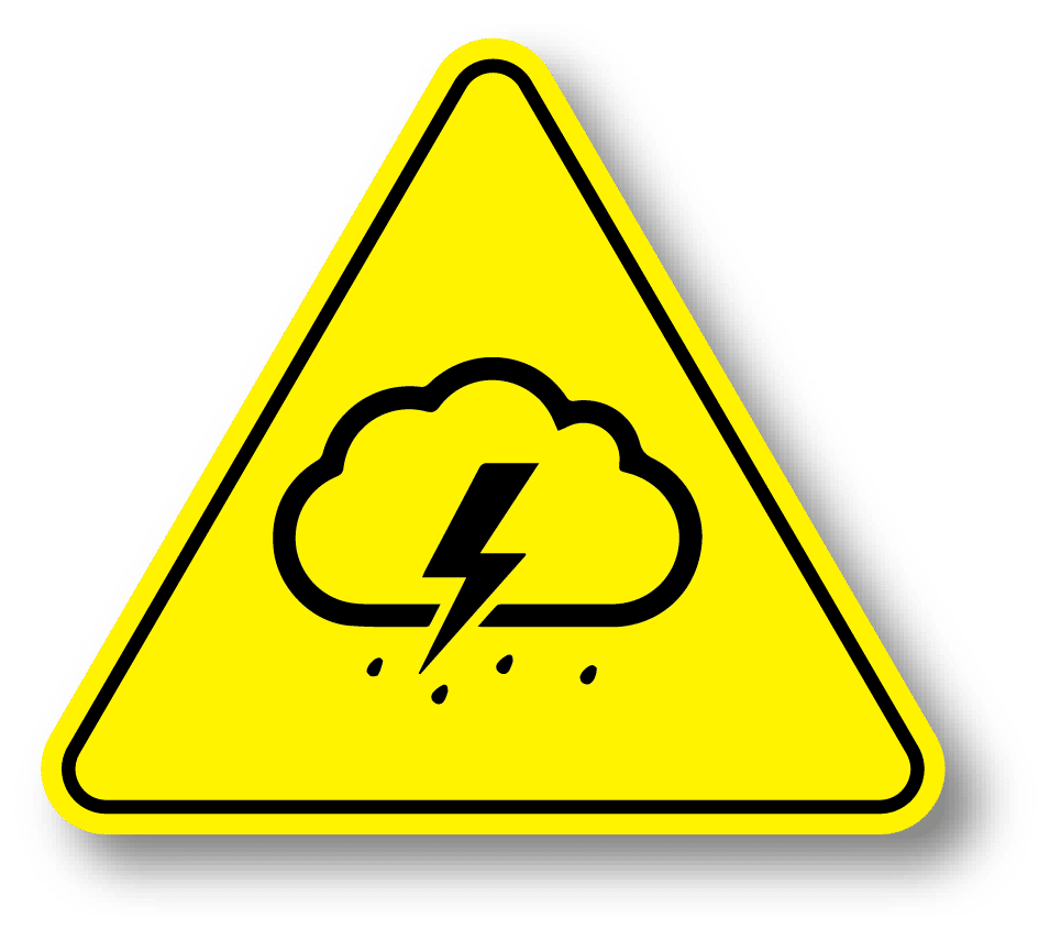 Bad weather hazard icon