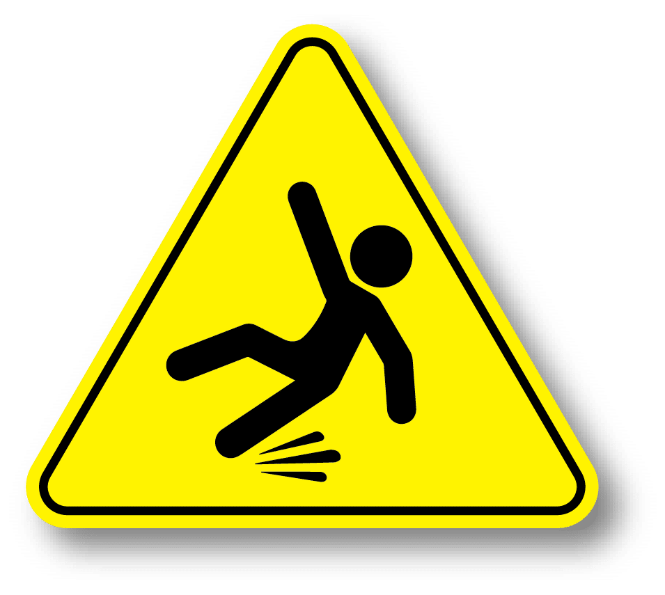 Slipping hazard icon