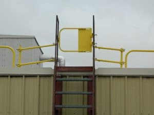 Self-Closing Safety Gate at Ladder