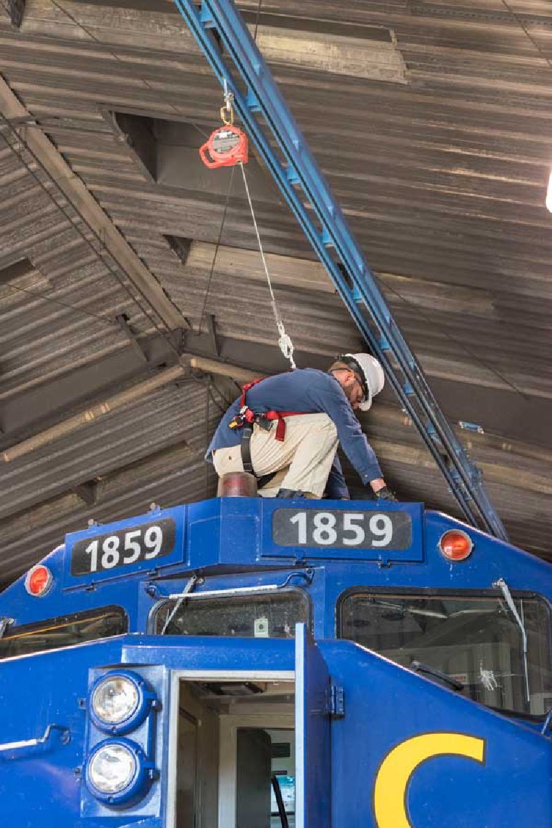 Ceiling Mounted Rigid Rail from EDGE Fall Protection