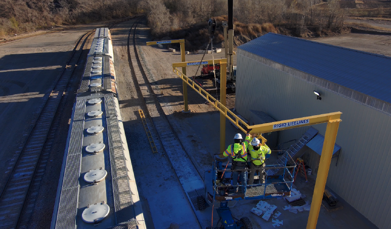 Freestanding Cantilever Rigid Rail from EDGE Fall Protection