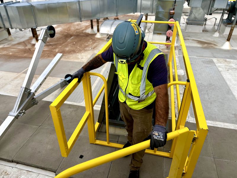 Roof Hatch Guardrail from EDGE Fall Protection